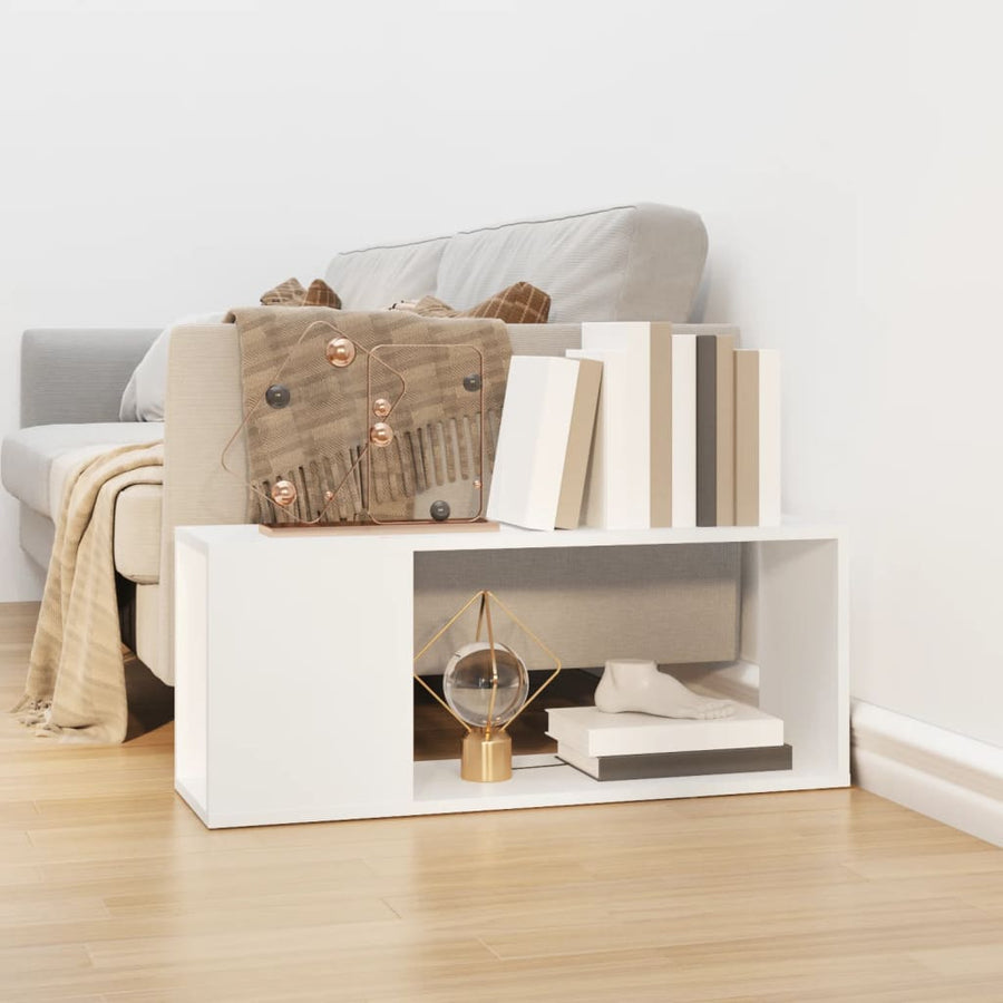 Tv-Meubel 80X24X32 Cm Bewerkt Hout Wit