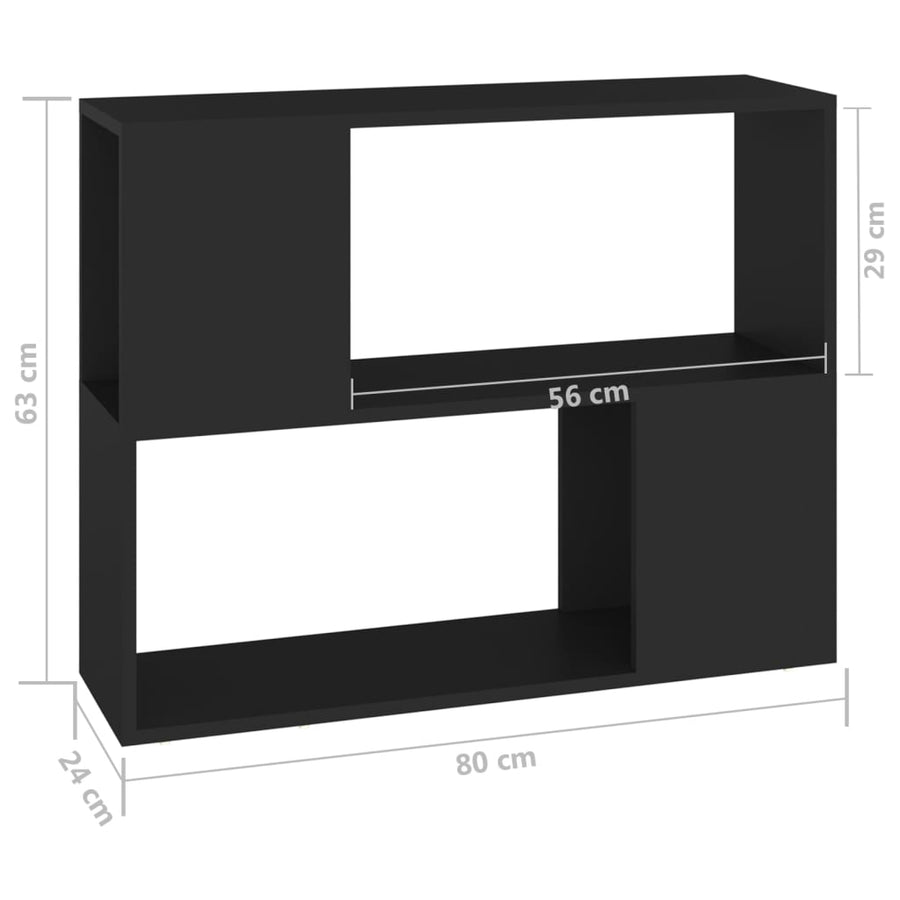 Tv-Meubel 80X24X63 Cm Spaanplaat Zwart