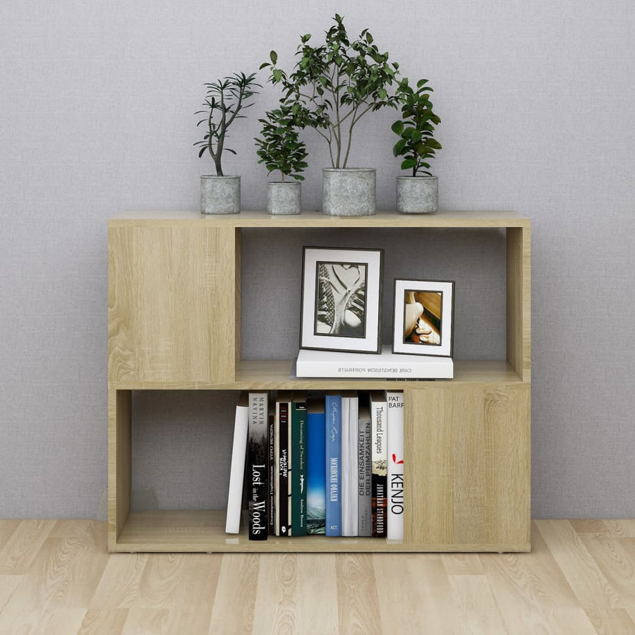Tv-meubel 80x24x63 cm bewerkt hout sonoma eikenkleurig