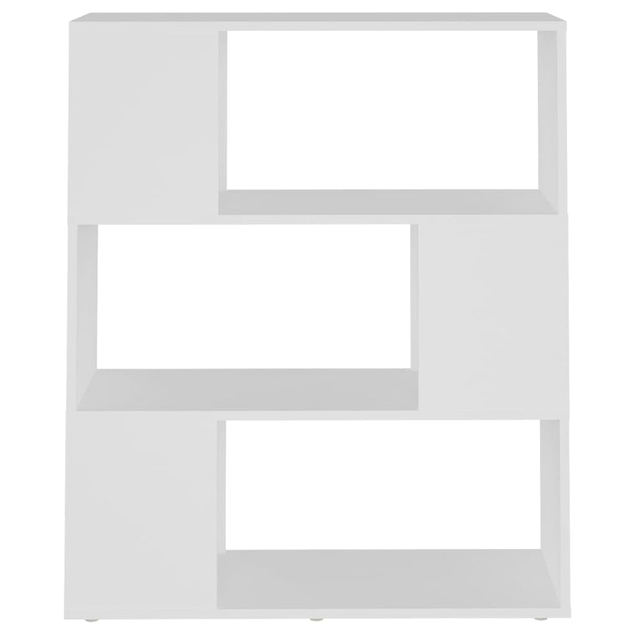 Boekenkast/Kamerscherm 80X24X94 Cm Bewerkt Hout Wit 80 x 24 x 94 cm