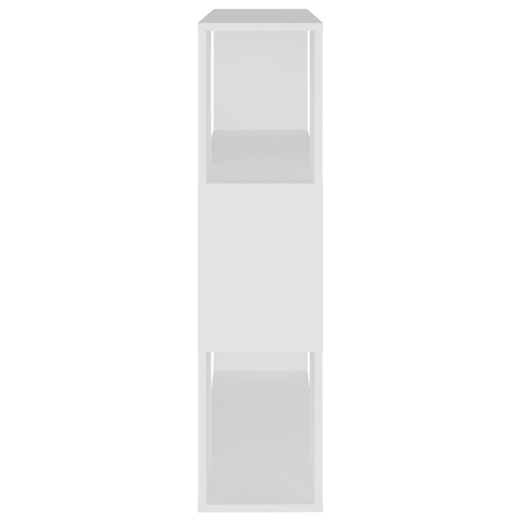 Boekenkast/Kamerscherm 80X24X94 Cm Bewerkt Hout Wit 80 x 24 x 94 cm