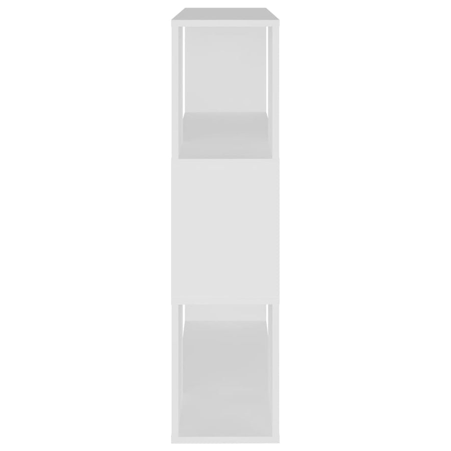 Boekenkast/Kamerscherm 80X24X94 Cm Bewerkt Hout Wit 80 x 24 x 94 cm