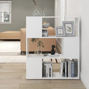 Boekenkast kamerscherm 80x24x94 cm wit bewerkt hout