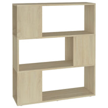 Boekenkast/Kamerscherm 80X24X94 Cm Spaanplaat Sonoma Eikenkleur 80 x 24 x 94 cm