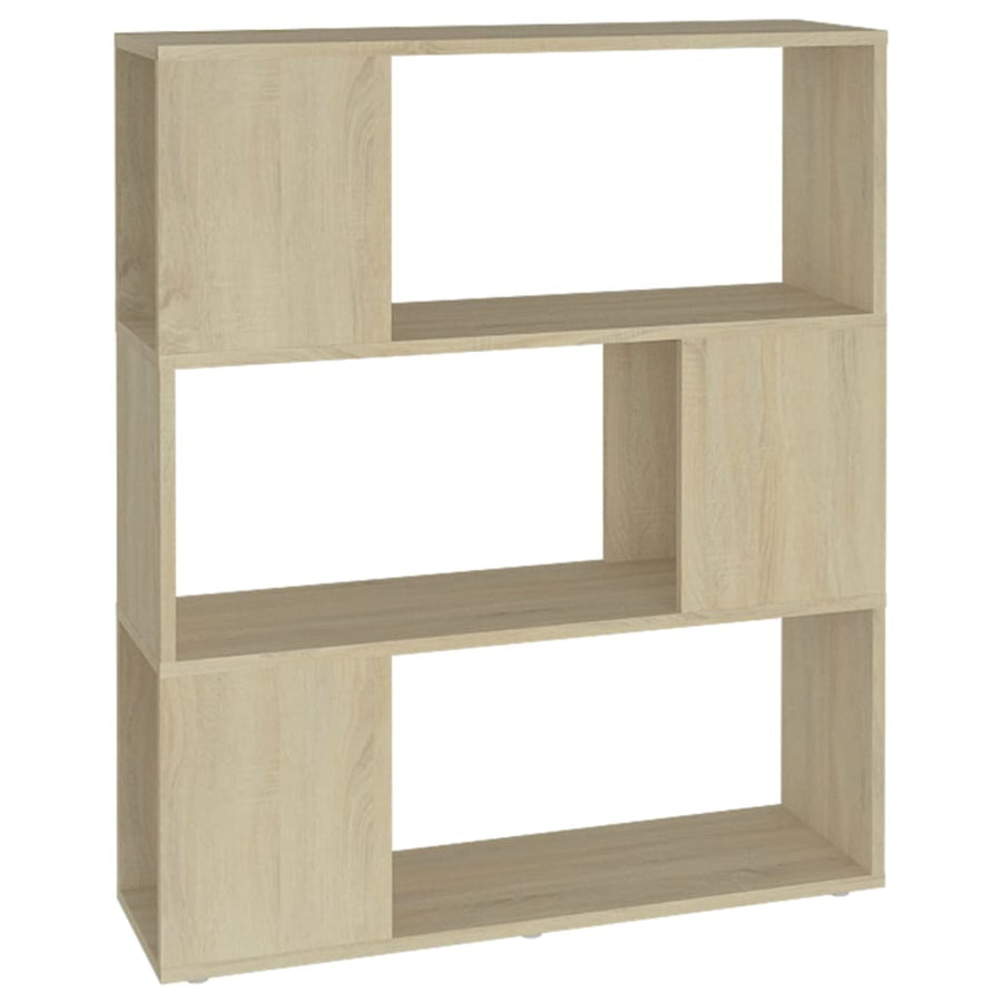Boekenkast/Kamerscherm 80X24X94 Cm Spaanplaat Sonoma Eikenkleur 80 x 24 x 94 cm