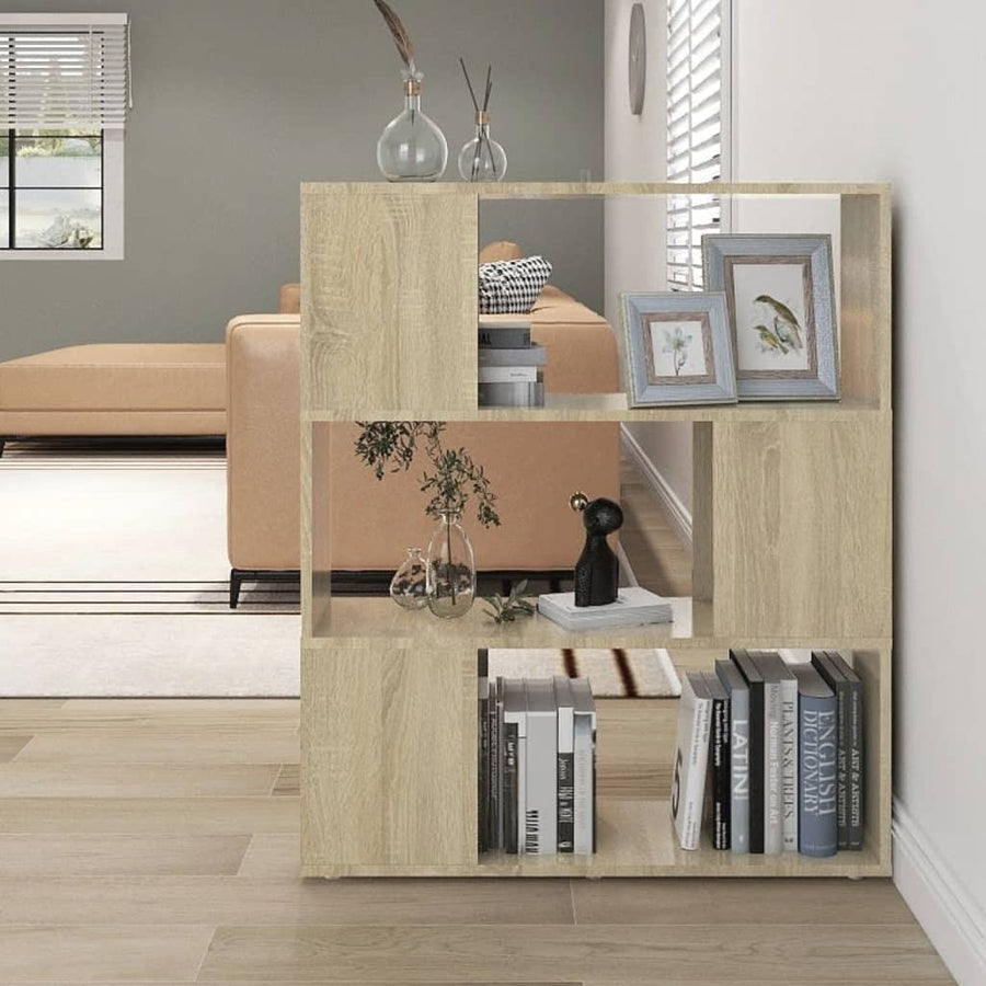 Boekenkast/Kamerscherm 80X24X94 Cm Spaanplaat Sonoma Eikenkleur 80 x 24 x 94 cm
