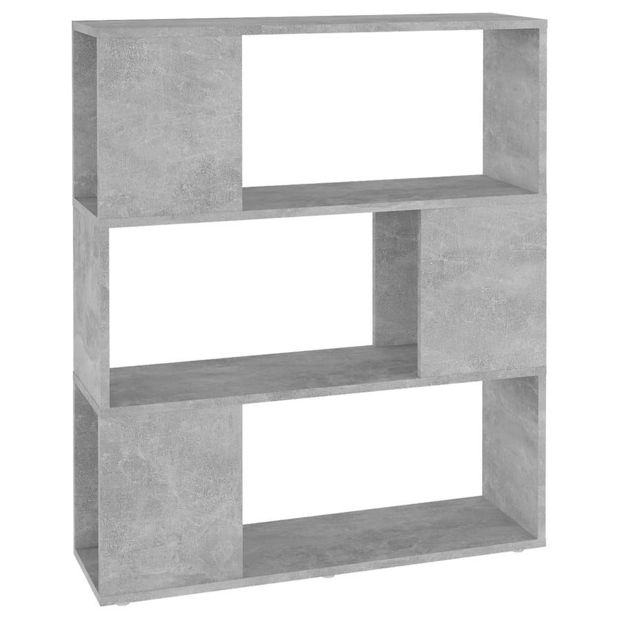 Boekenkast/Kamerscherm 80X24X94 Cm Spaanplaat Betongrijs 80 x 24 x 94 cm