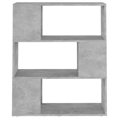 Boekenkast/Kamerscherm 80X24X94 Cm Spaanplaat Betongrijs 80 x 24 x 94 cm