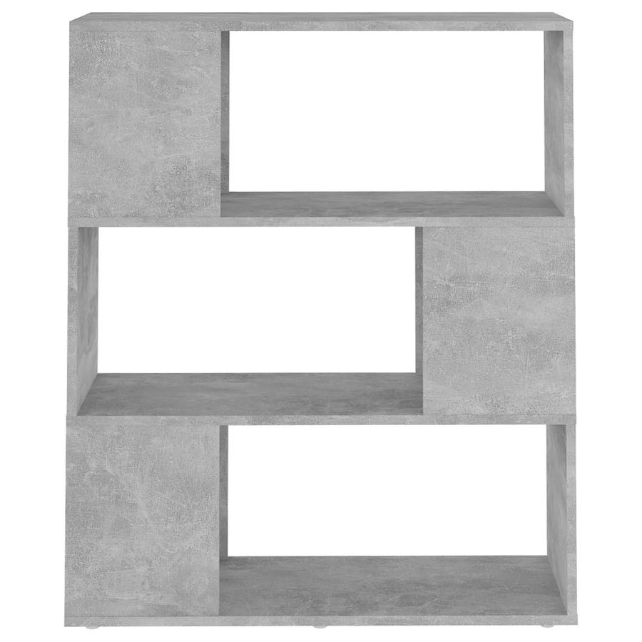 Boekenkast/Kamerscherm 80X24X94 Cm Spaanplaat Betongrijs 80 x 24 x 94 cm