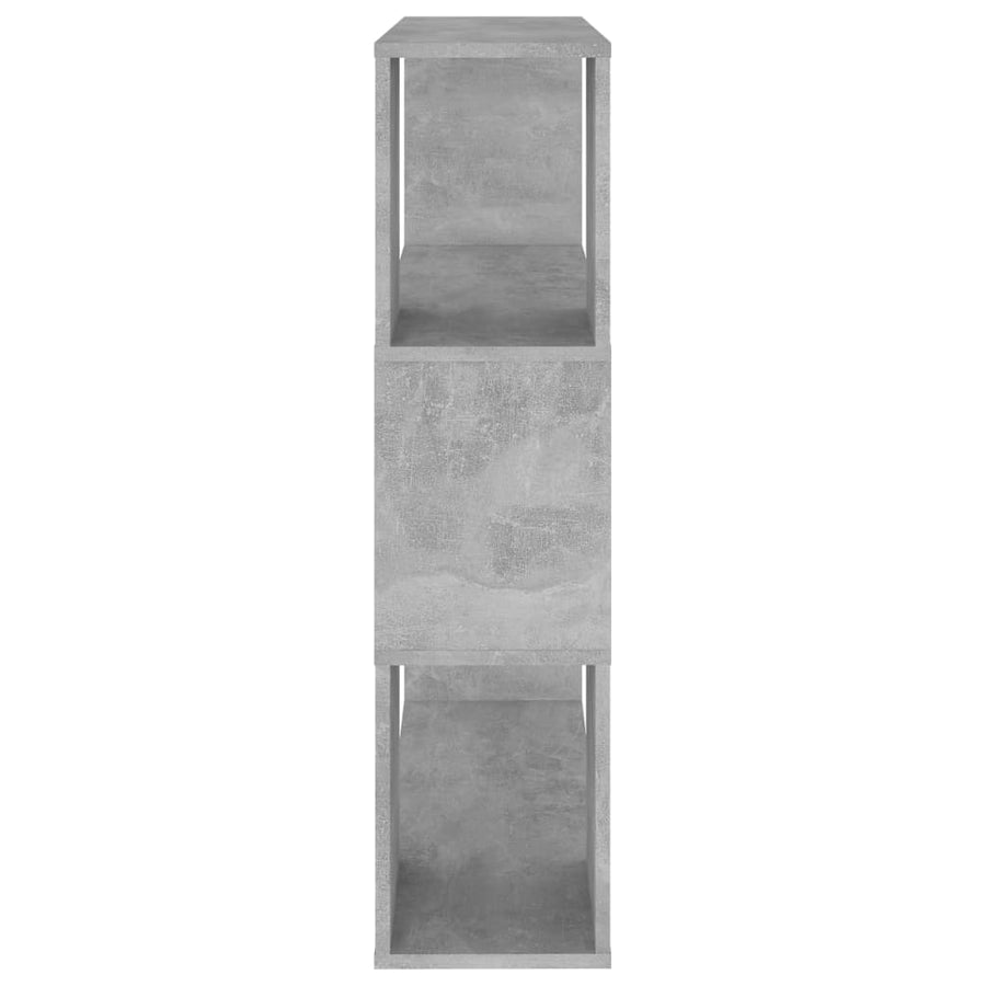 Boekenkast/Kamerscherm 80X24X94 Cm Spaanplaat Betongrijs 80 x 24 x 94 cm