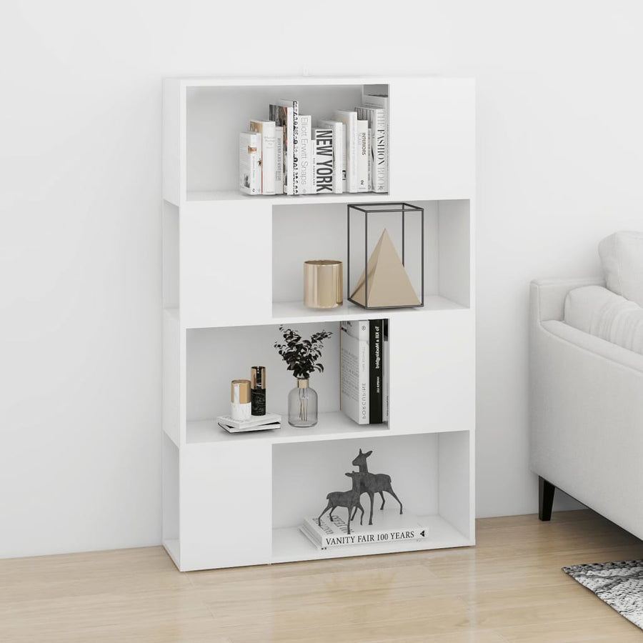 Boekenkast/Kamerscherm 80X24X124,5 Cm Spaanplaat Wit 80 x 24 x 124.5 cm