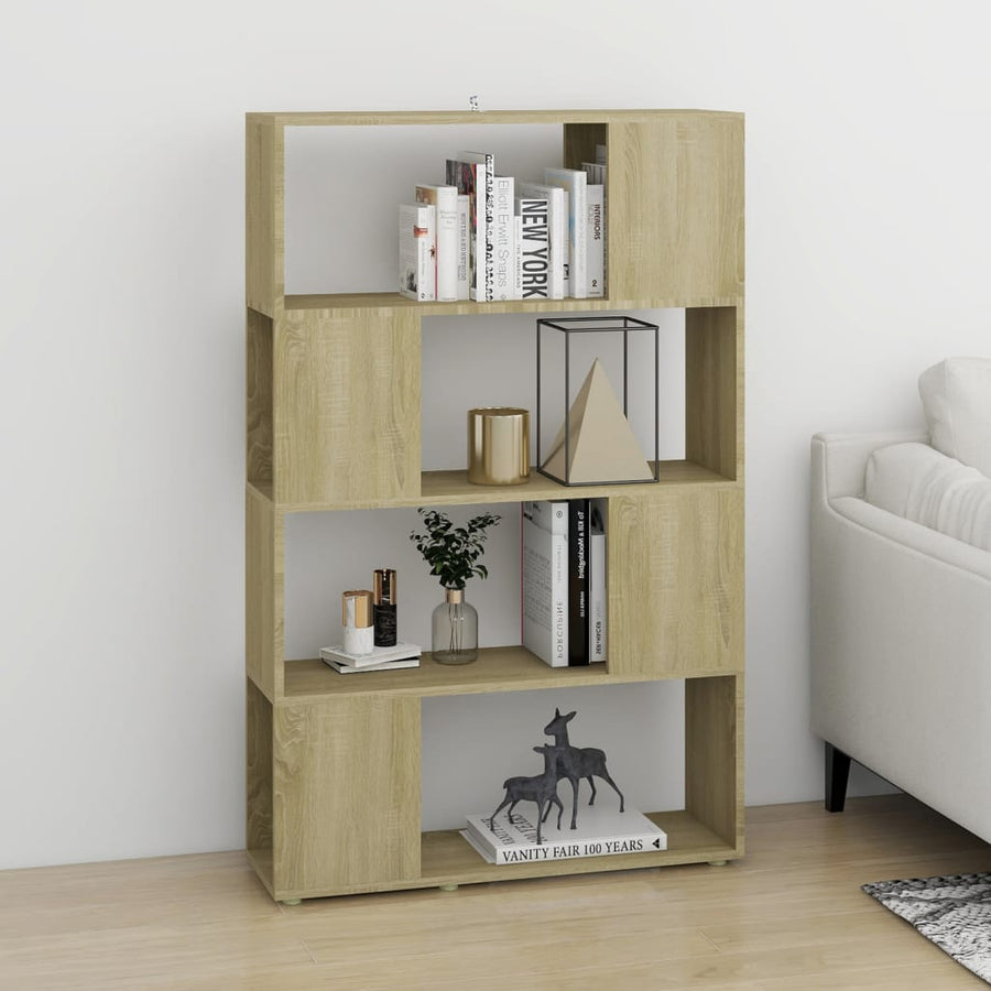 Boekenkast/Kamerscherm 80X24X124,5 Cm Spaanplaat Sonoma Eiken 80 x 24 x 124.5 cm