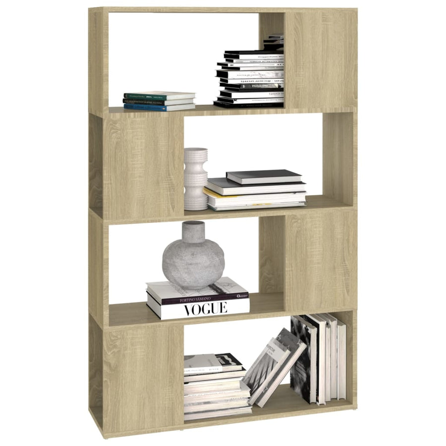 Boekenkast/Kamerscherm 80X24X124,5 Cm Spaanplaat Sonoma Eiken 80 x 24 x 124.5 cm
