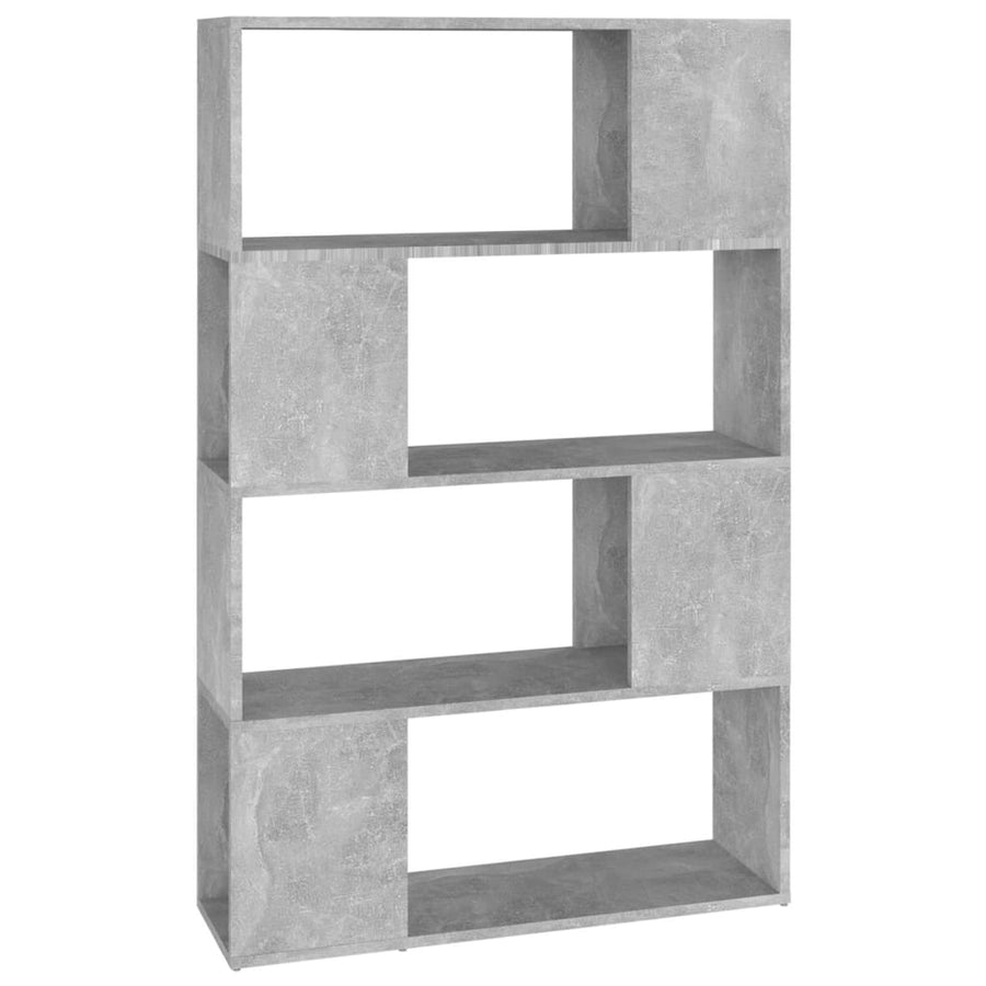 Boekenkast/Kamerscherm 80X24X124,5 Cm Spaanplaat Betongrijs 80 x 24 x 124.5 cm