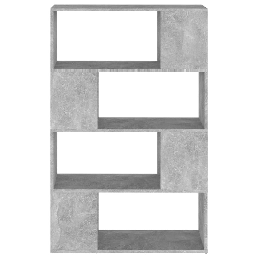 Boekenkast/Kamerscherm 80X24X124,5 Cm Spaanplaat Betongrijs 80 x 24 x 124.5 cm