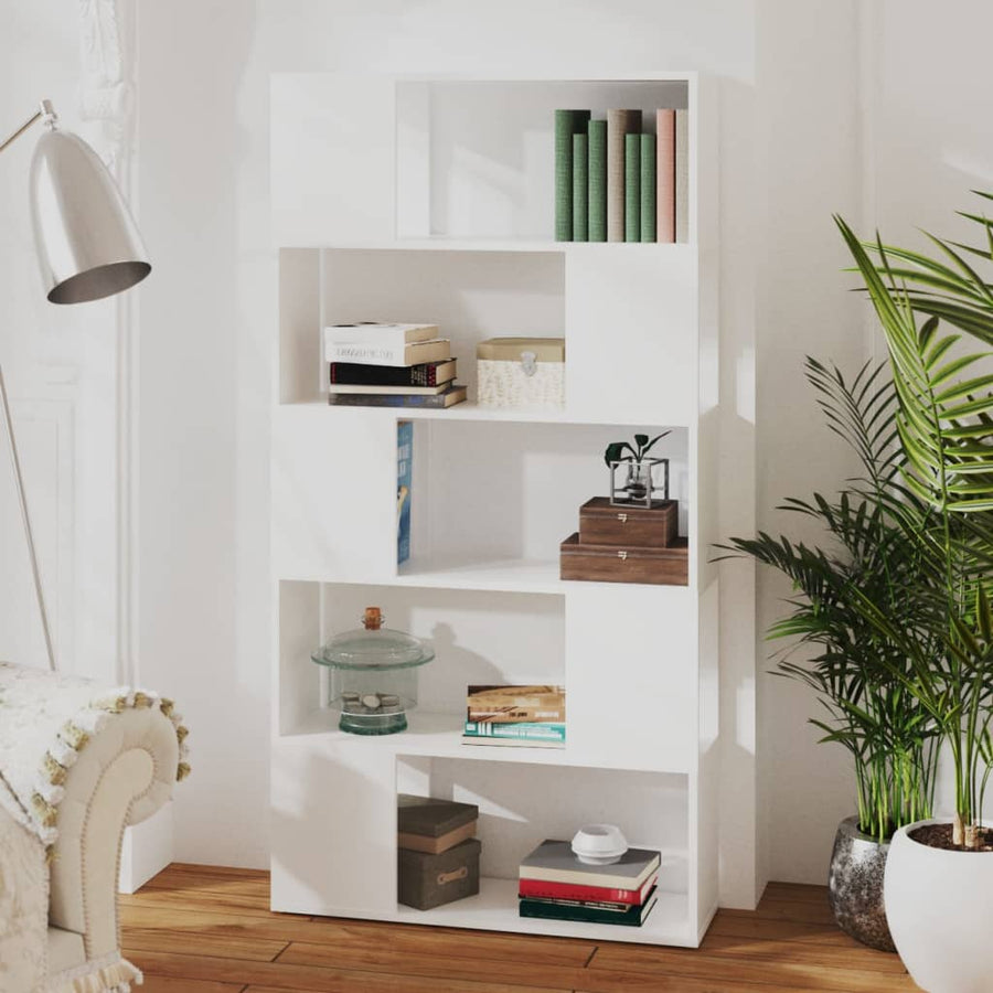 Boekenkast/Kamerscherm 80X24X155 Cm Spaanplaat Wit