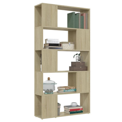 Boekenkast/Kamerscherm 80X24X155 Cm Spaanplaat Sonoma Eiken