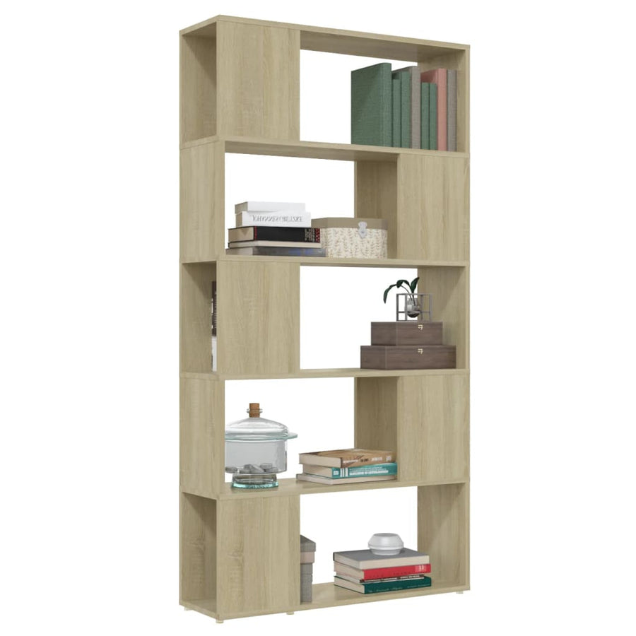 Boekenkast/Kamerscherm 80X24X155 Cm Spaanplaat Sonoma Eiken