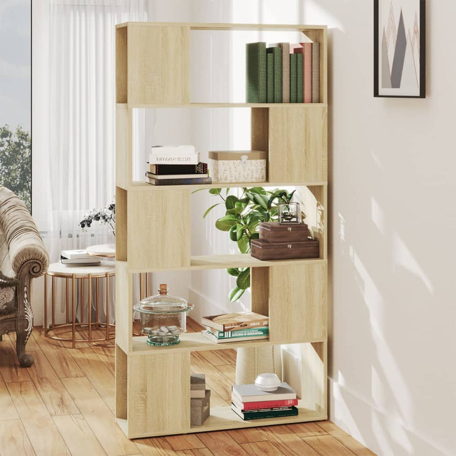 Boekenkast/Kamerscherm 80X24X155 Cm Spaanplaat Sonoma Eiken