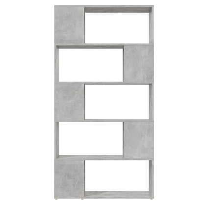 Boekenkast/kamerscherm 80x24x155 cm bewerkt hout betongrijs