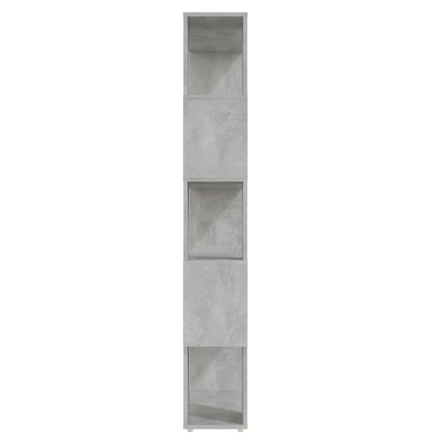 Boekenkast/kamerscherm 80x24x155 cm bewerkt hout betongrijs