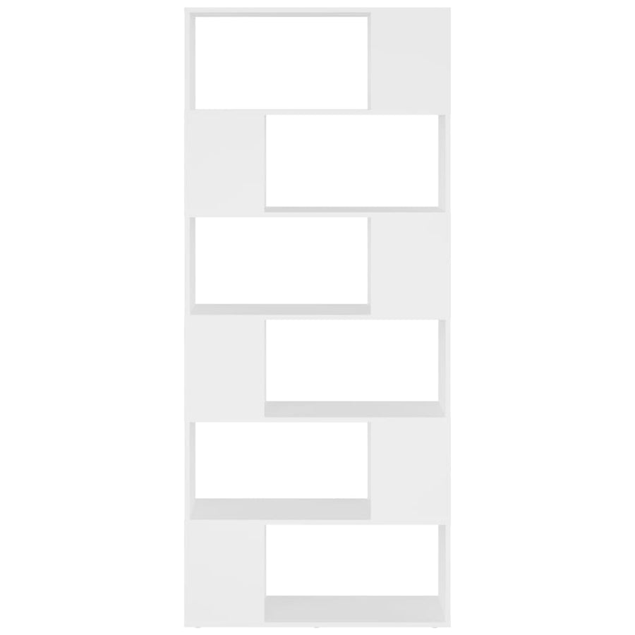 Boekenkast/Kamerscherm 80X24X86 Cm Spaanplaat Wit