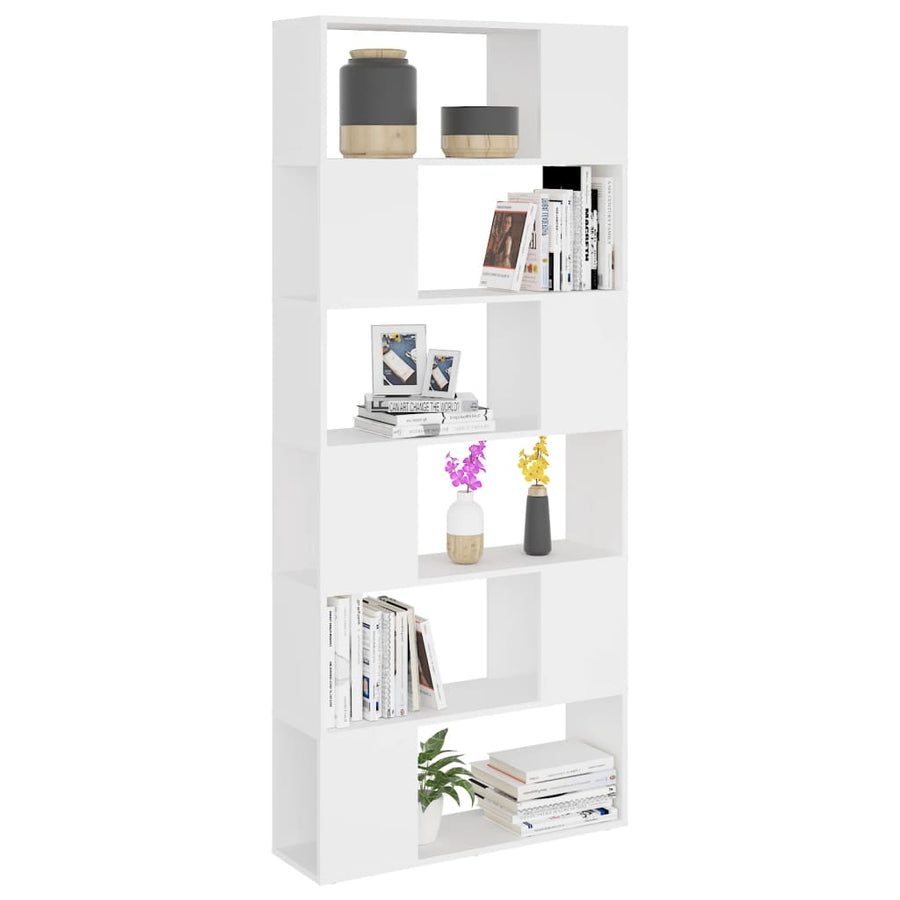 Boekenkast/Kamerscherm 80X24X86 Cm Spaanplaat Wit