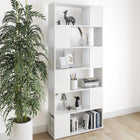 Bookcase/room divider 80x24x186 cm carved wood white