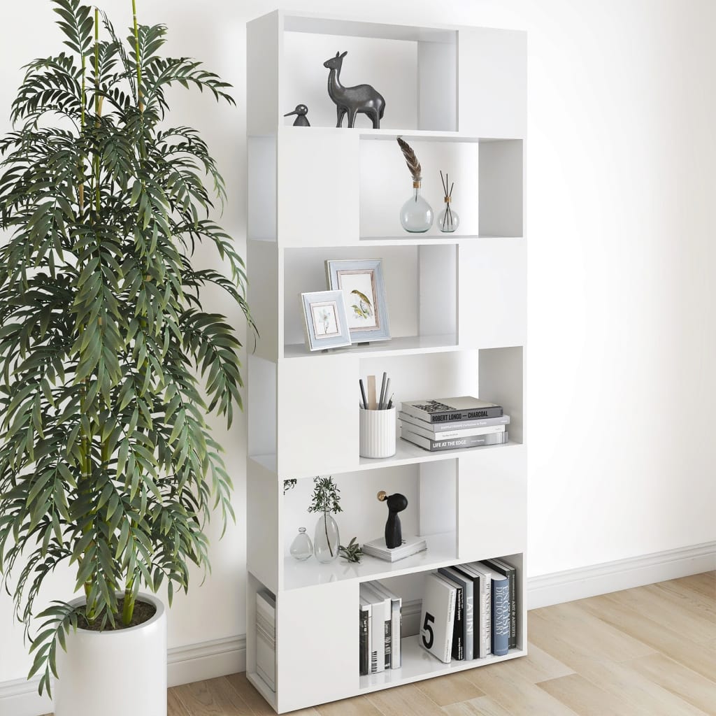Boekenkast/Kamerscherm 80X24X86 Cm Spaanplaat Wit