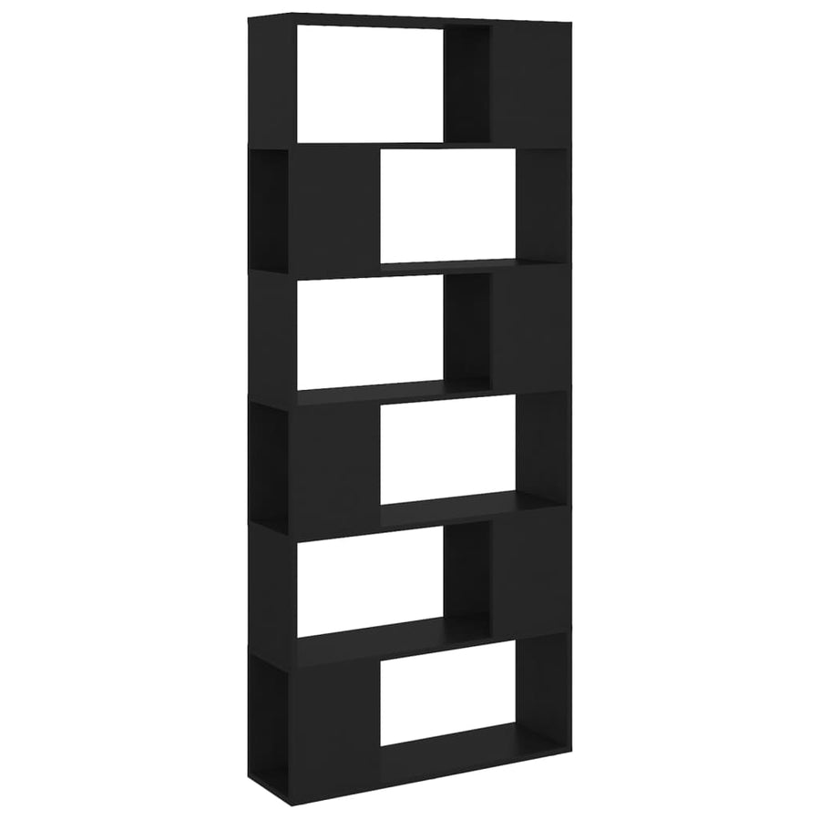 Boekenkast/Kamerscherm 80X24X86 Cm Spaanplaat Zwart