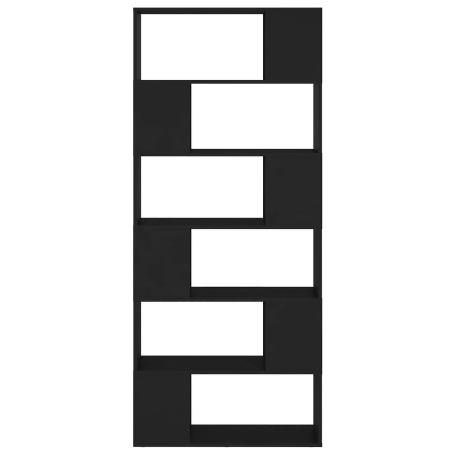 Boekenkast/Kamerscherm 80X24X86 Cm Spaanplaat Zwart