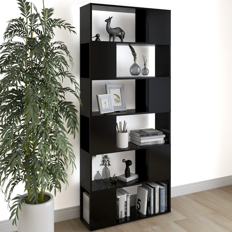 Boekenkast/Kamerscherm 80X24X86 Cm Spaanplaat Zwart