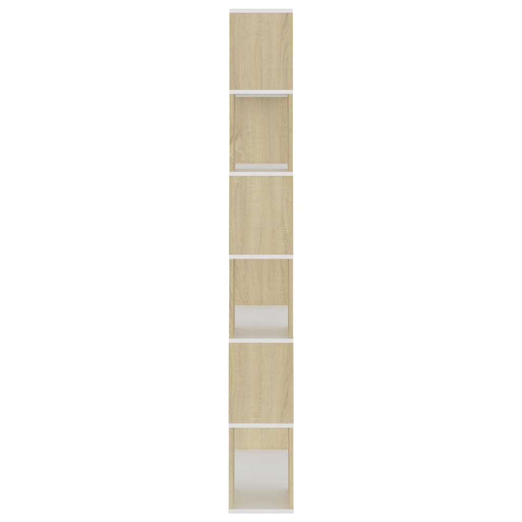 Boekenkast/Kamerscherm 80X24X86 Cm Spaanplaat Sonoma eiken