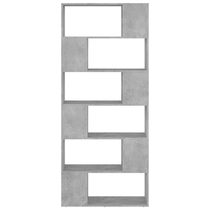 Boekenkast/Kamerscherm 80X24X186 Cm Bewerkt Hout Betongrijs Sonoma Eiken