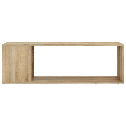 Tv-Meubel 100X24X32 Cm Bewerkt Hout Sonoma Eikenkleurig Zwart