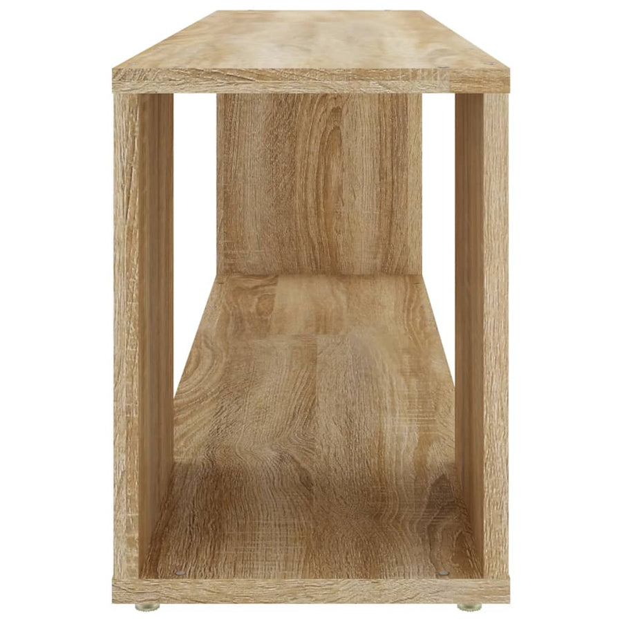 Tv-Meubel 100X24X32 Cm Bewerkt Hout Sonoma Eikenkleurig Zwart