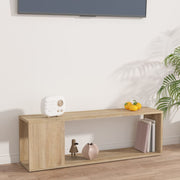 Tv-meubel 100x24x32 cm bewerkt hout sonoma eiken zwart