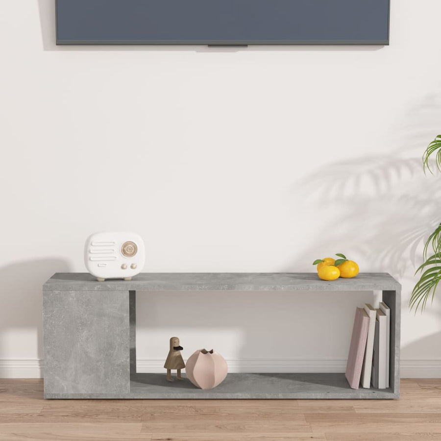 Tv-Meubel 00X24X32 Cm Spaanplaat Betongrijs