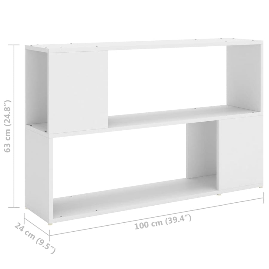 Boekenkast 00X24X63 Cm Bewerkt Hout Wit