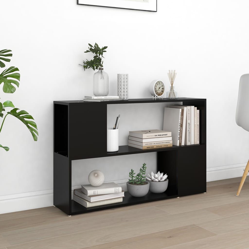 Boekenkast 00X24X63 Cm Spaanplaat Zwart