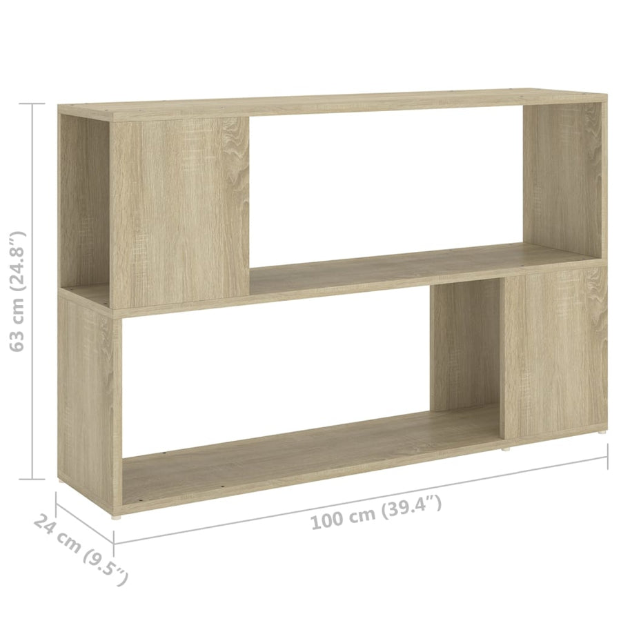 Boekenkast 00X24X63 Cm Spaanplaat Kleurig Sonoma eiken