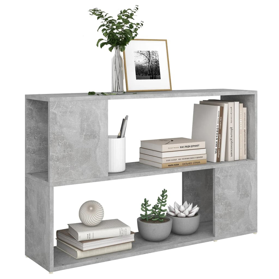 Boekenkast 00X24X63 Cm Spaanplaat Betongrijs