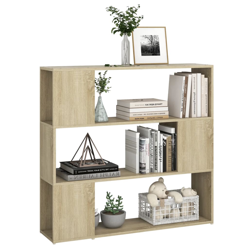 Boekenkast/Kamerscherm 00X24X94 Cm Kleurig Sonoma eiken