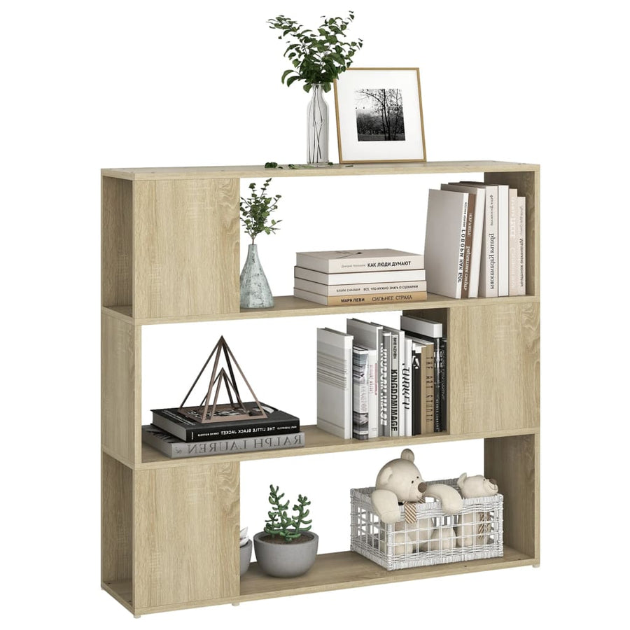 Boekenkast/Kamerscherm 00X24X94 Cm Kleurig Sonoma eiken