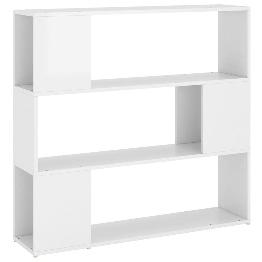 Boekenkast/Kamerscherm 100X24X94 Cm Hoogglans Wit Betongrijs