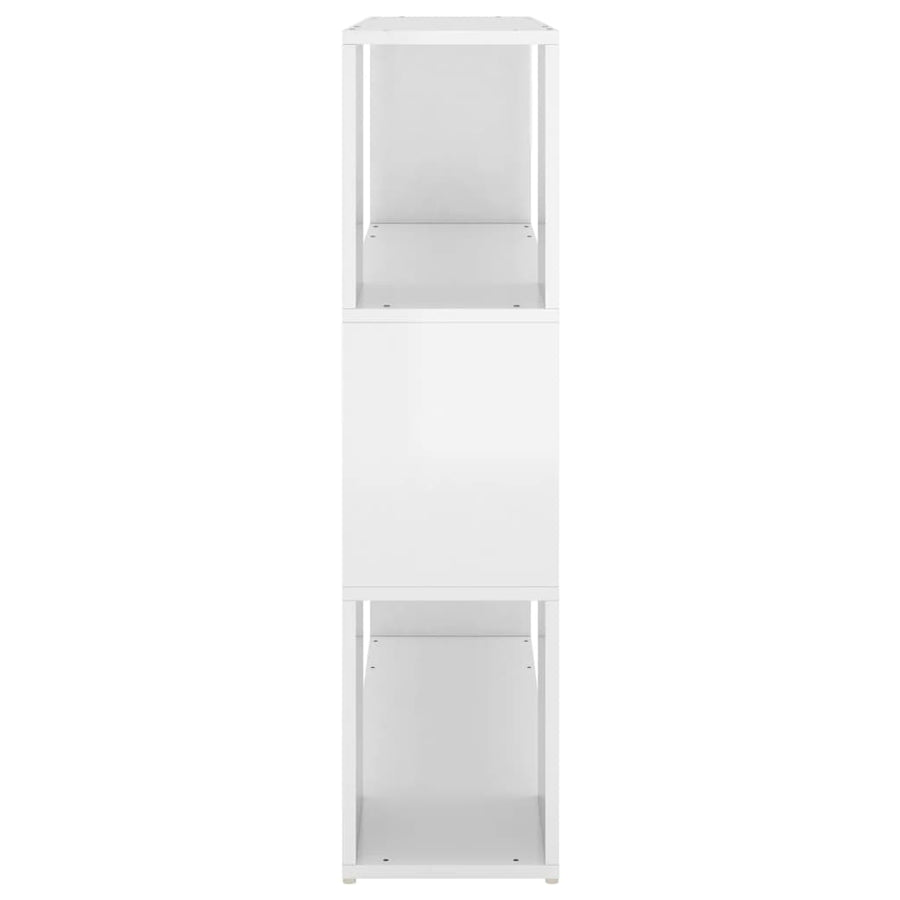 Boekenkast/Kamerscherm 100X24X94 Cm Hoogglans Wit Betongrijs