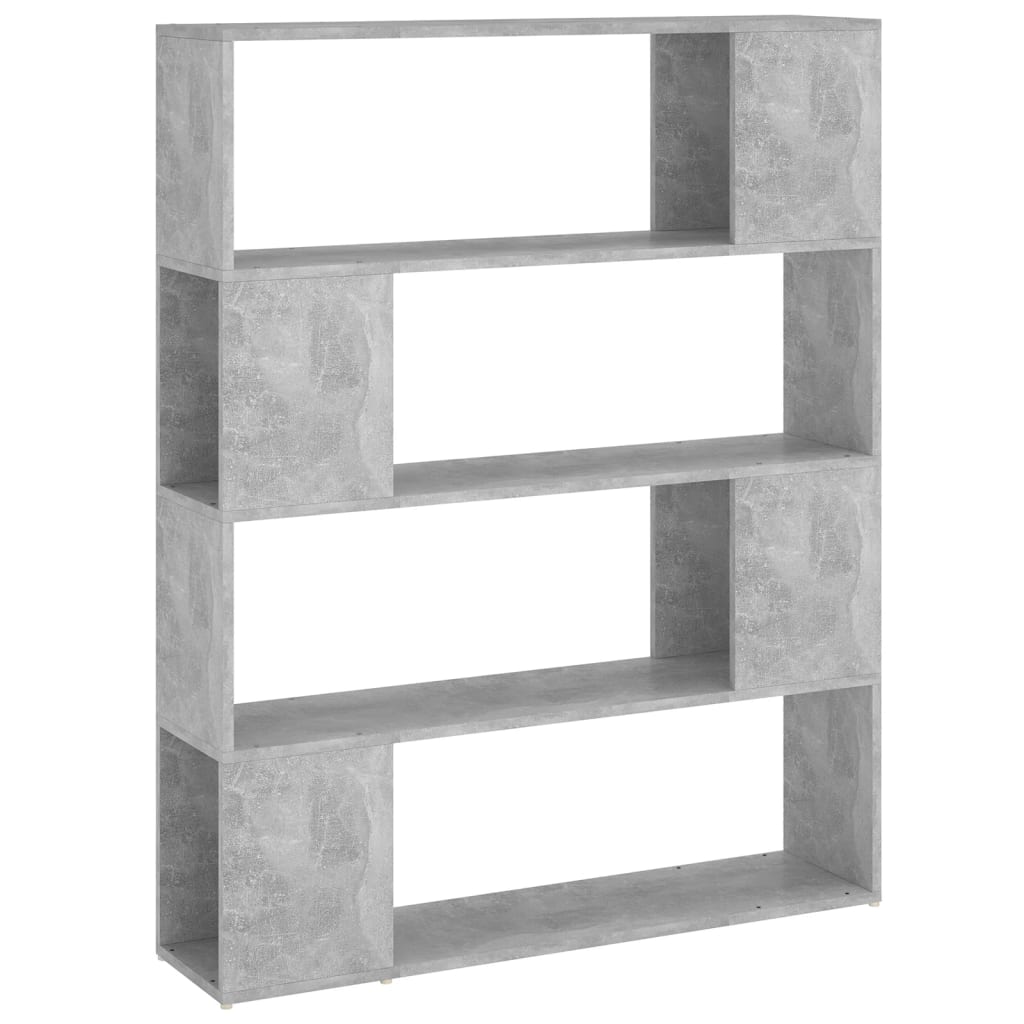 Boekenkast/kamerscherm 100x24x124 cm betongrijs Betongrijs