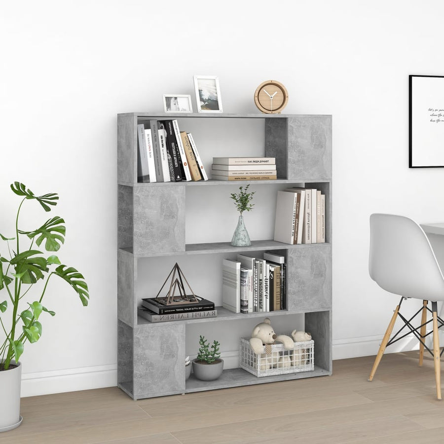 Boekenkast/kamerscherm 100x24x124 cm betongrijs Betongrijs