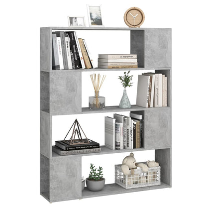 Boekenkast/kamerscherm 100x24x124 cm betongrijs Betongrijs