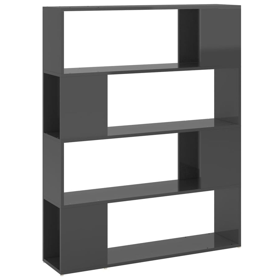 Boekenkast/Kamerscherm 00X24X24 Cm Hoogglans grijs
